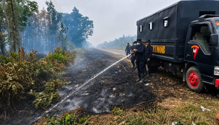 Dipimpin Ipda Yeheskiel, Tim 4 Siaga Karhutla 2026 Padamkan Api di Jalan Tjilik Riwut Km 50