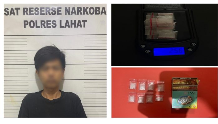 Mes Karyawan PT Zen Digerebek, Satres Narkoba Polres Lahat Amankan 8 Paket Sabu